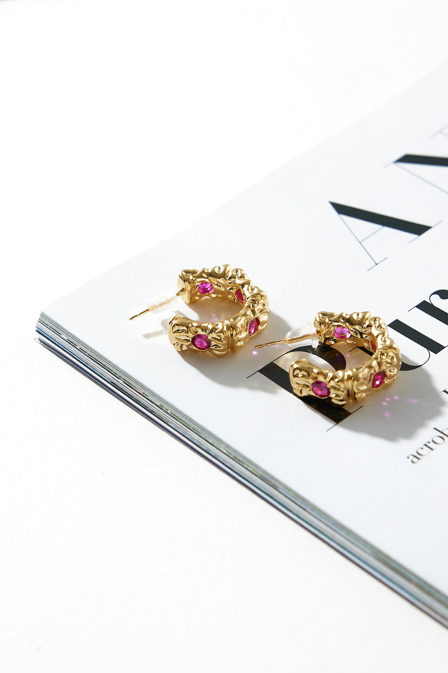 Pendientes Gorg Gems Chapados En Oro 18k Oro