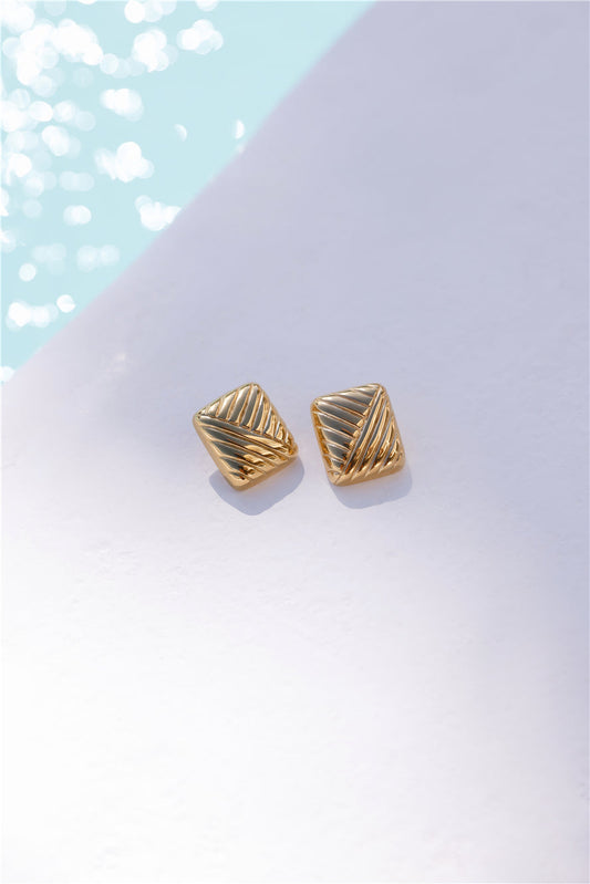 Pendientes Cojines Bañados En Oro 18k Oro