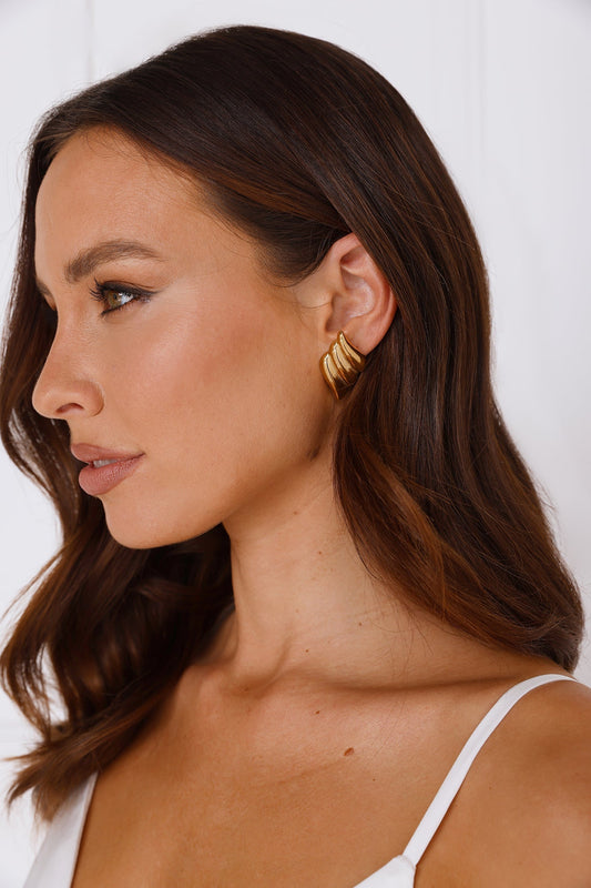 Pendientes Catalina Bañados En Oro 18k Oro
