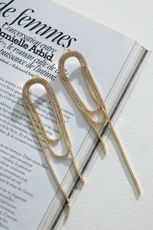 Pendientes Fancy Time Bañados En Oro 18k Oro